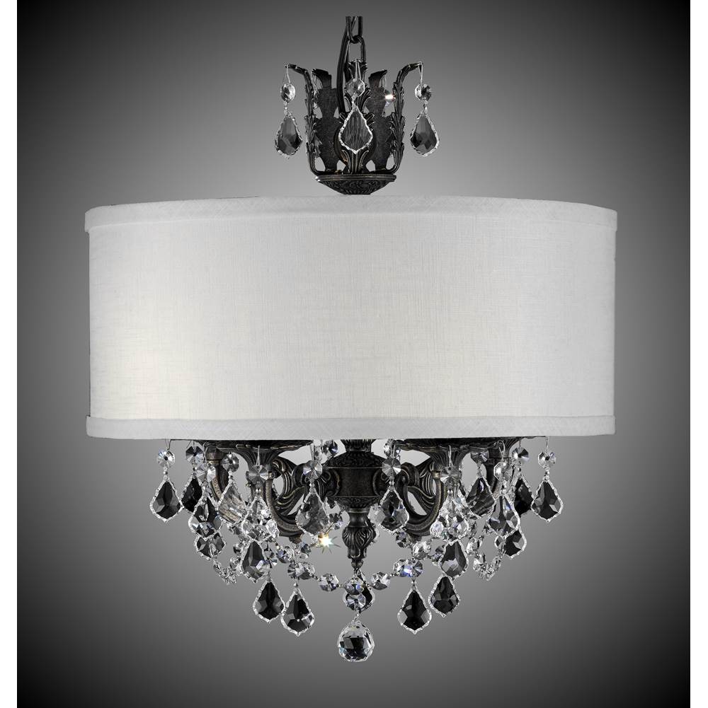 American Brass And Crystal 5 Light Llydia Chandelier