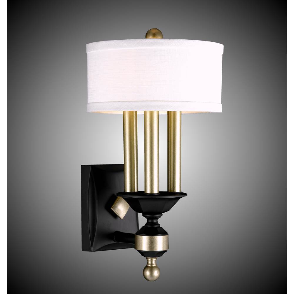 American Brass And Crystal 4 Light Kensington Extened Wall Sconce with Shade