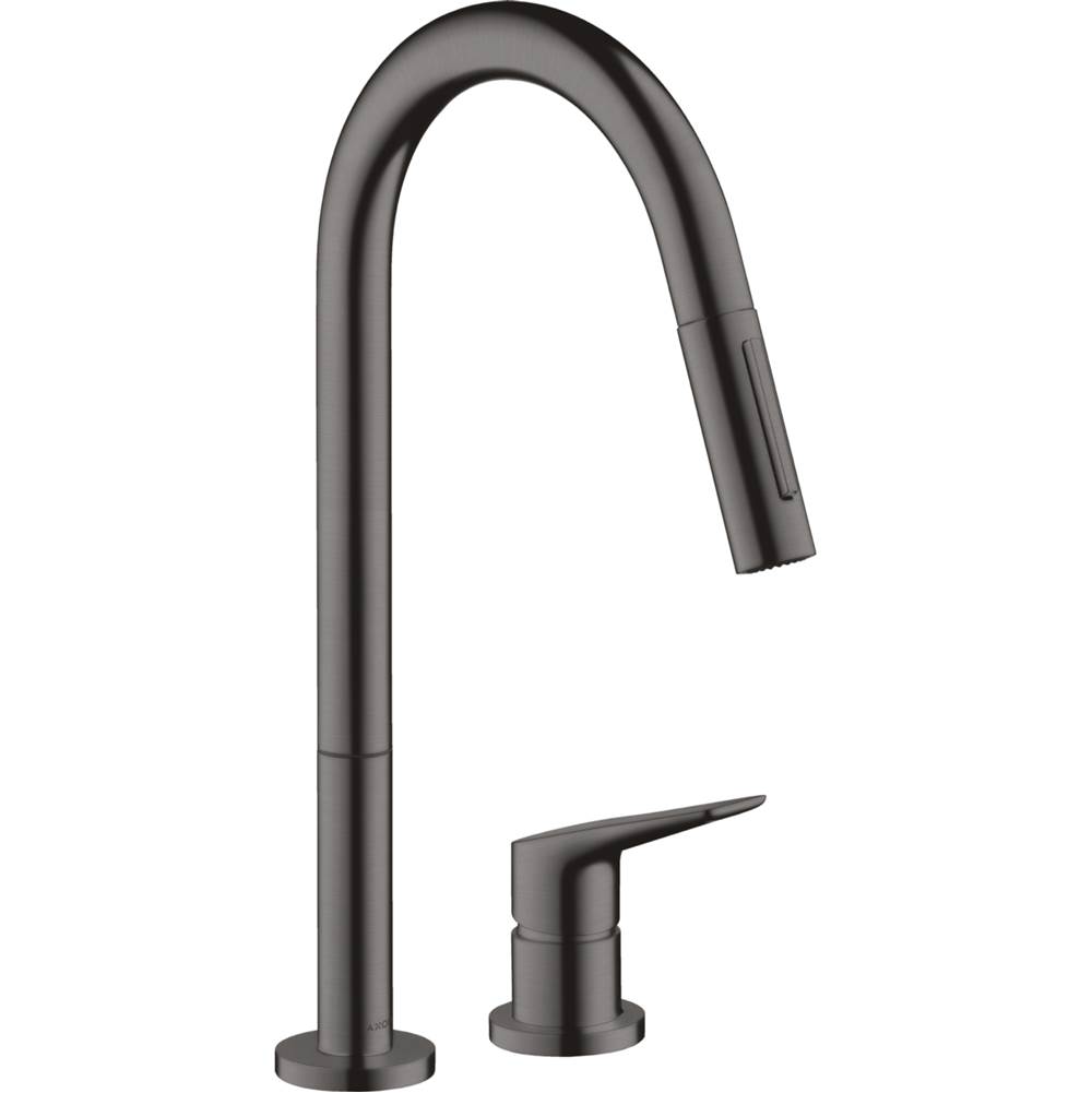 Axor Citterio M 2-Hole Single-Handle Kitchen Faucet 2-Spray Pull-Down, 1.75 GPM in Brushed Black Chrome