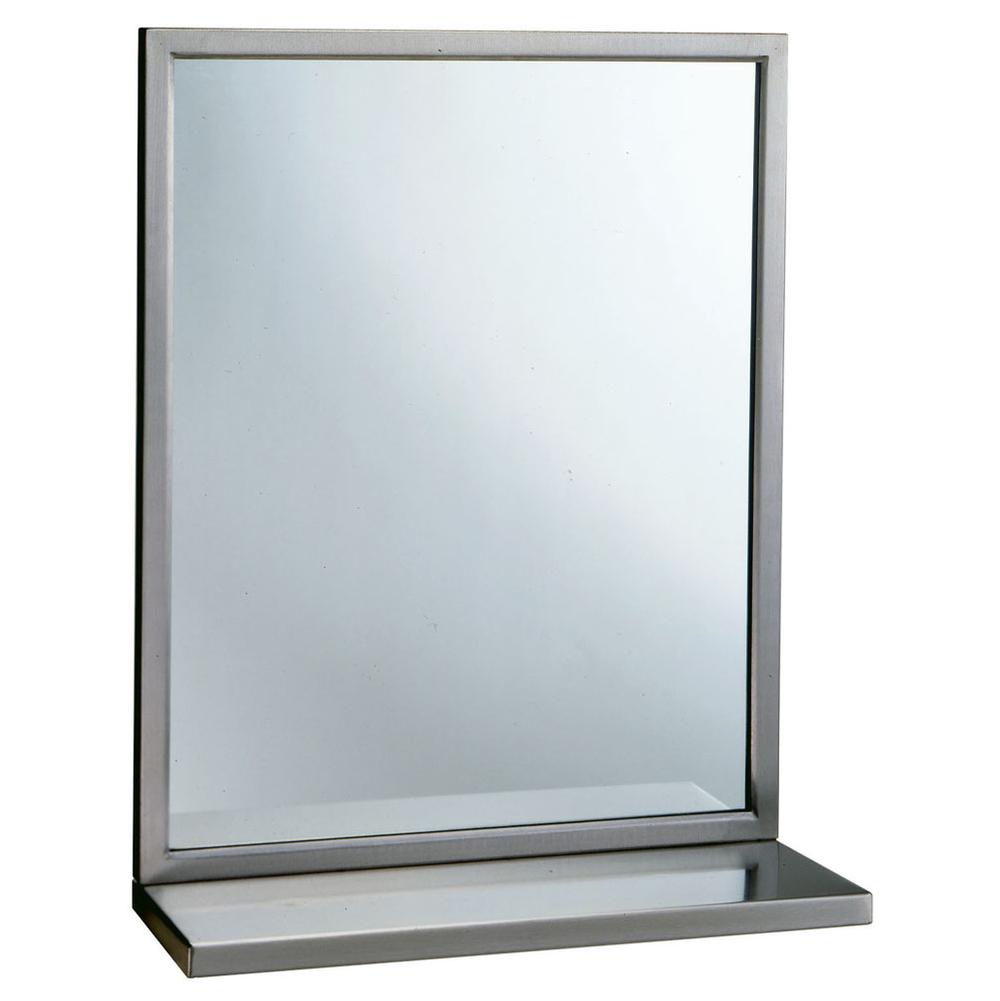 Bobrick Welded-Frame Mirror/Shelf Combination