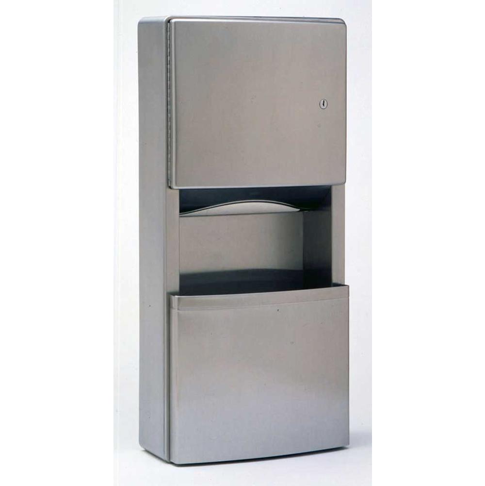 Bobrick Paper Towel Dispenser/Waste Receptacle With Towelmate And Linermate