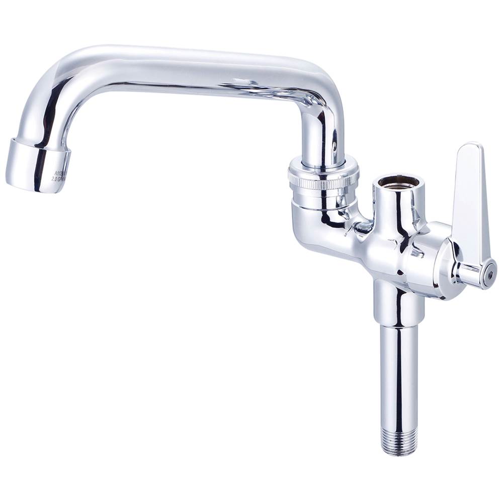 Central Brass Pre-Rinse-Lvr Hdl 6'' Tube Spout Ceramic Cart Add-On Faucet-Pc