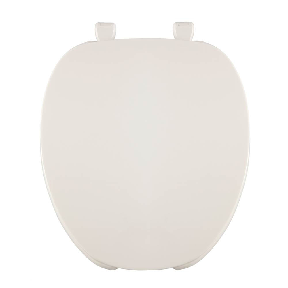 Centoco Deluxe Plastic Toilet Seat, Open Front With Cover, White, Regular Bowl