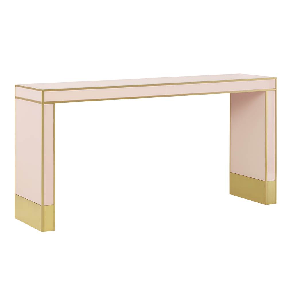 Currey And Company Arden Pink Console Table