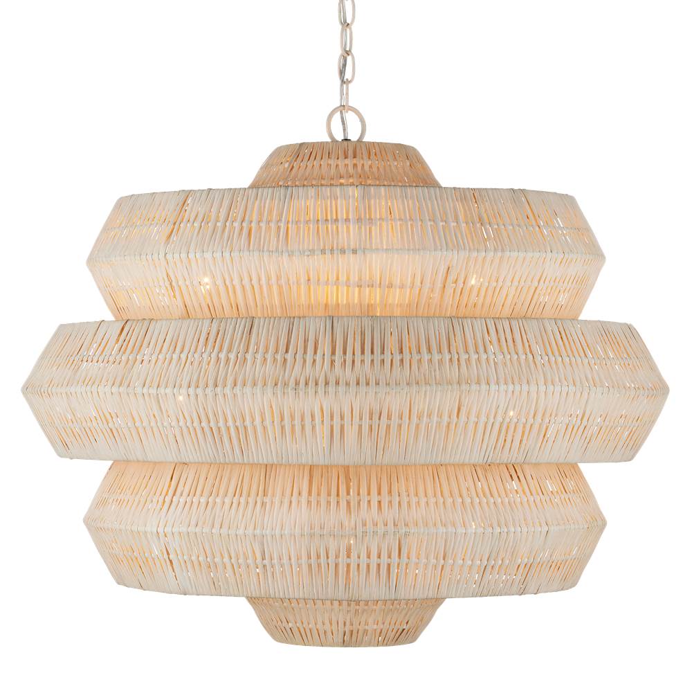Currey And Company Antibes Medium White Chandelier