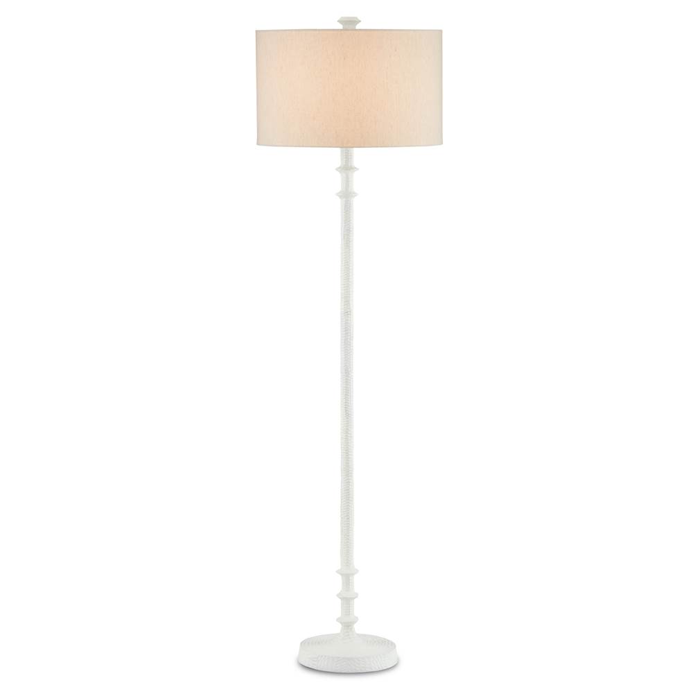 Currey And Company Gallo White Floor Lamp