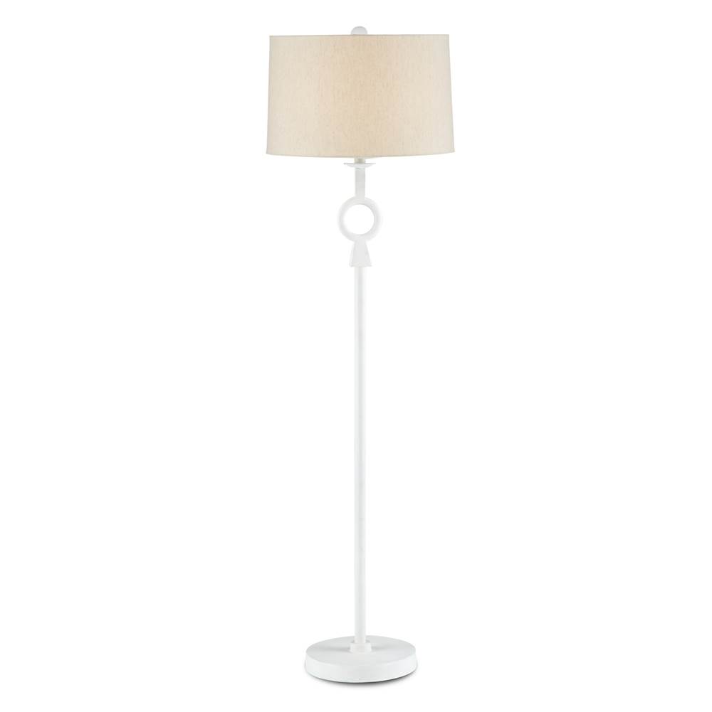 Currey And Company Germaine White Floor Lamp