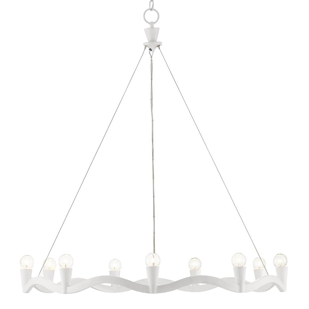 Currey And Company Serpentina White Chandelier