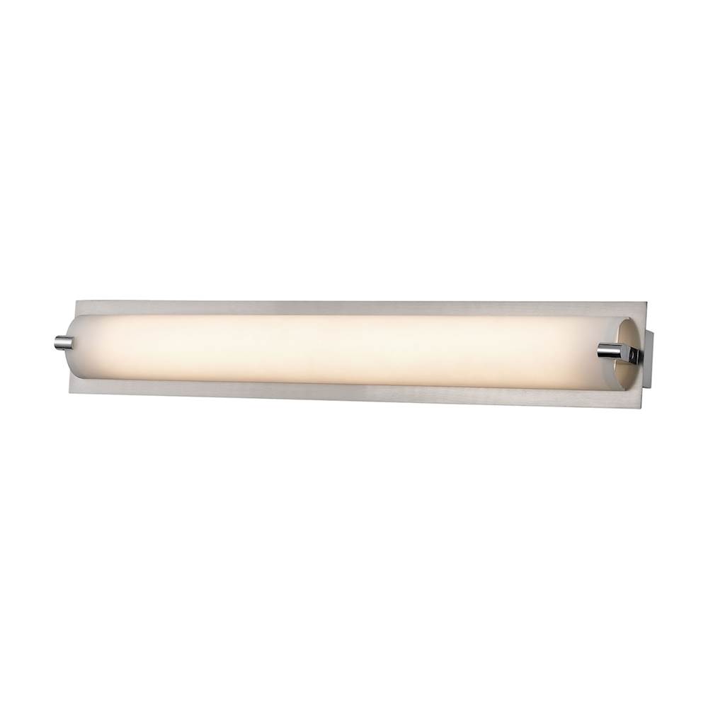 Elk Lighting Piper 1-Light Vanity Sconce in Satin Nickel With Frosted Glass - Small