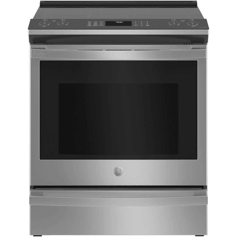 GE Profile Series 30'' Smart Slide-In Electric Convection Fingerprint Resistant Range With No Preheat Air Fry