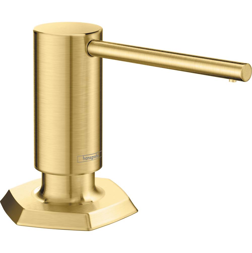 Hansgrohe Locarno Soap Dispenser in Brushed Gold Optic