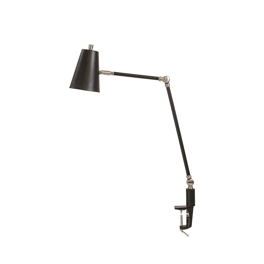House Of Troy Aria Clip On Table Lamp Spot Light Black/Satin Nickel
