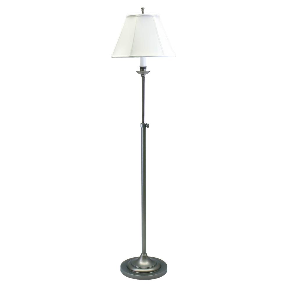 House Of Troy Club Adjustable Antique Silver Floor Lamp