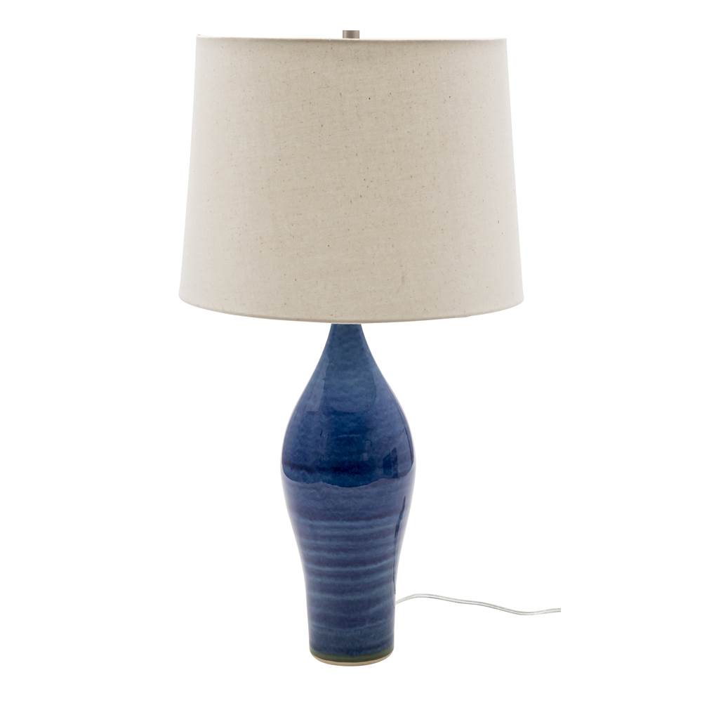 House Of Troy 27'' Scatchard Table Lamp in Blue Gloss