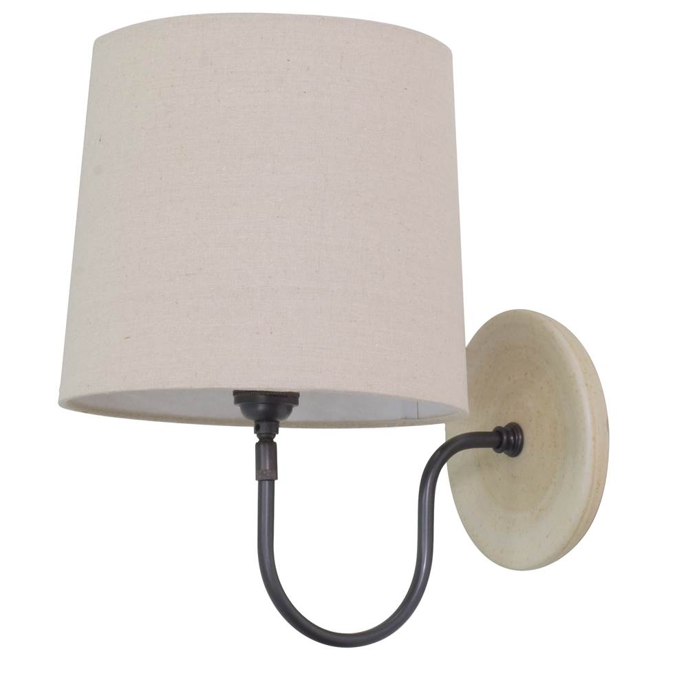 House Of Troy Scatchard Wall Lamp in Oatmeal with Oil Rubbed Bronze Accents