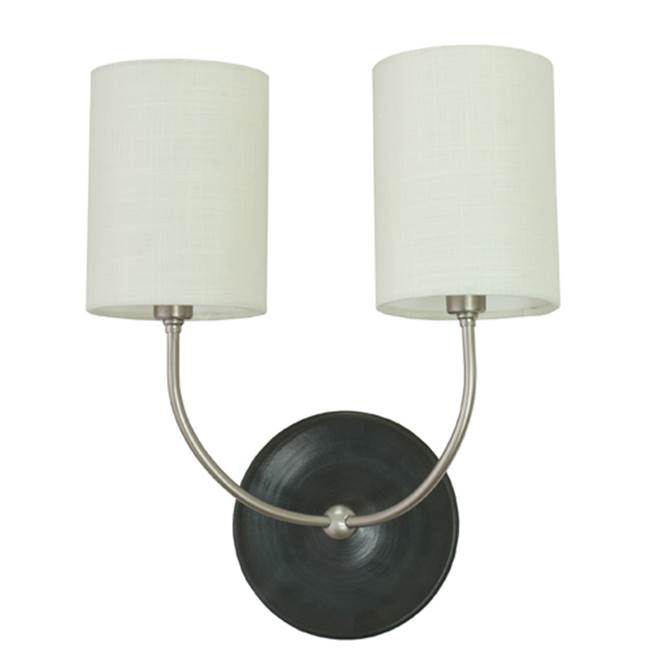 House Of Troy Scatchard Double Wall Lamp in SN and Matt Back