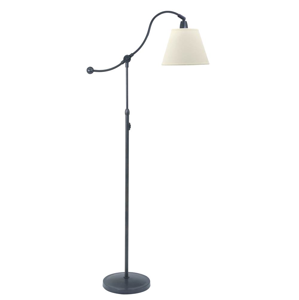 House Of Troy Hyde Park Floor Lamp Oil Rubbed Bronze w/White Linen Shade