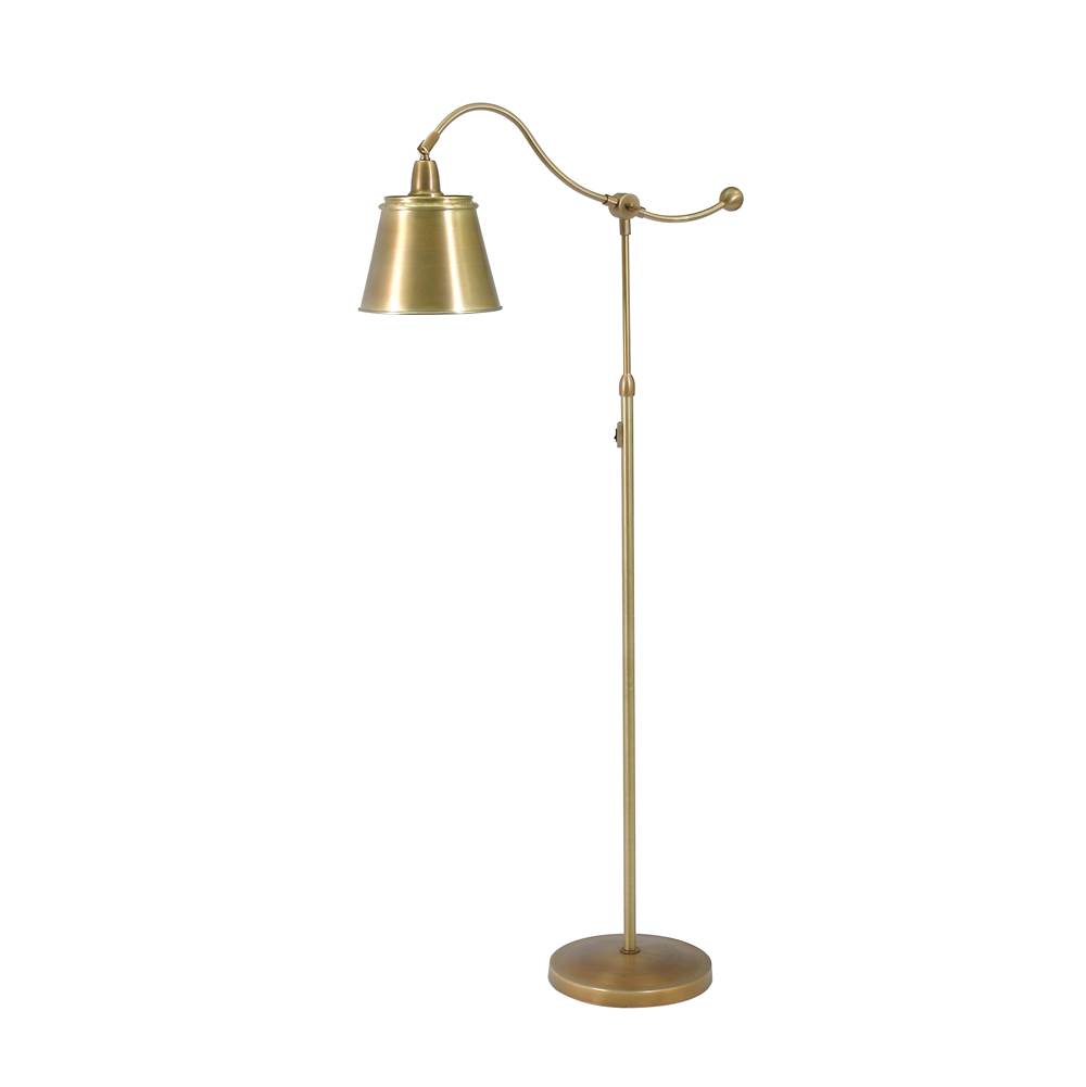 House Of Troy Hyde Park Floor Lamp Weathered Brass w/Metal Shade