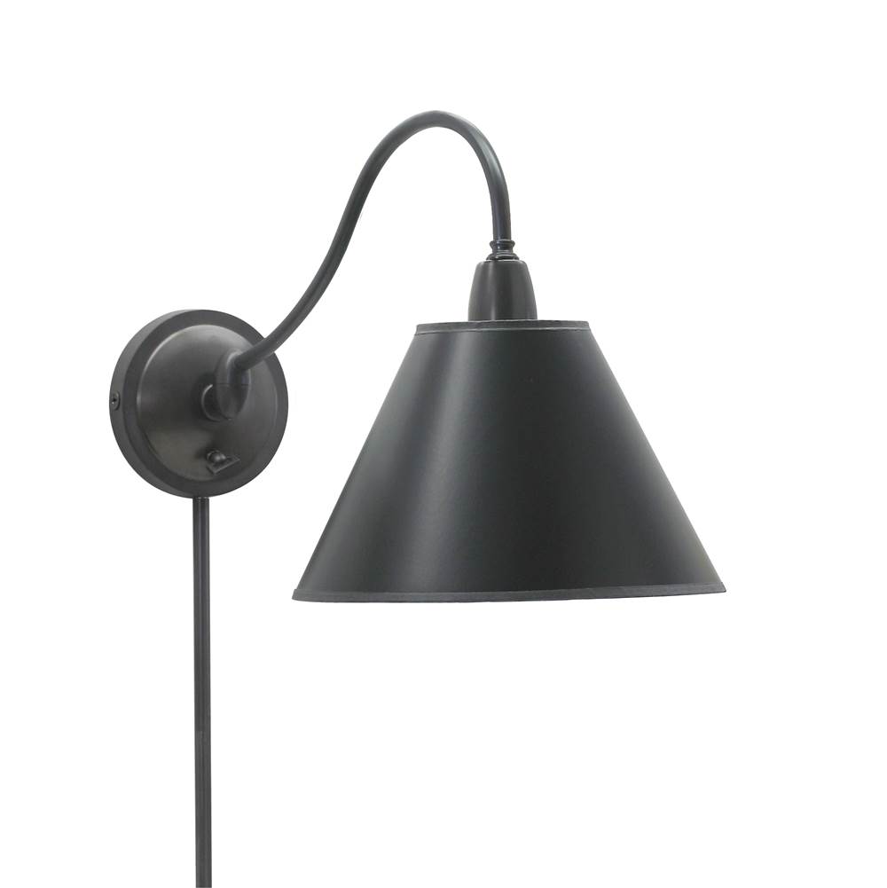 House Of Troy Hyde Park Wall Lamp Oil Rubbed Bronze w/Black Parchment