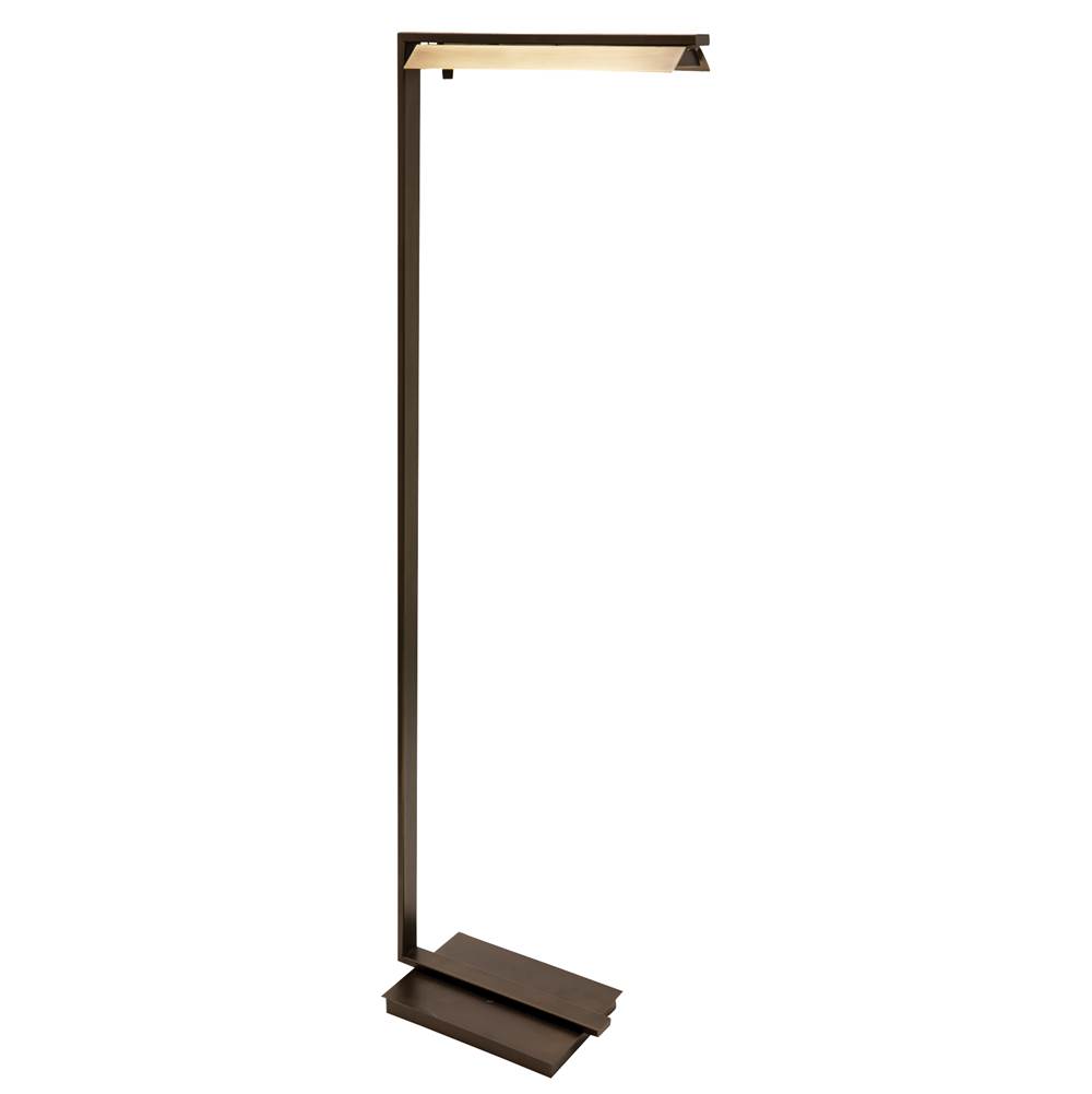 House Of Troy 52'' Jay LED Floor Lamp in Chestnut Bronze with Antique Brass