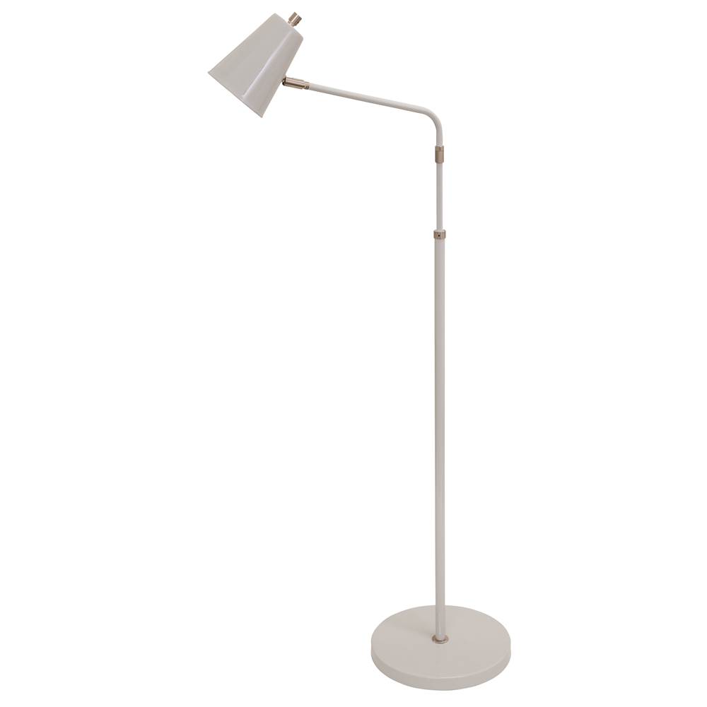 House Of Troy Kirby LED adjustable floor lamp in gray with satin nickel accents