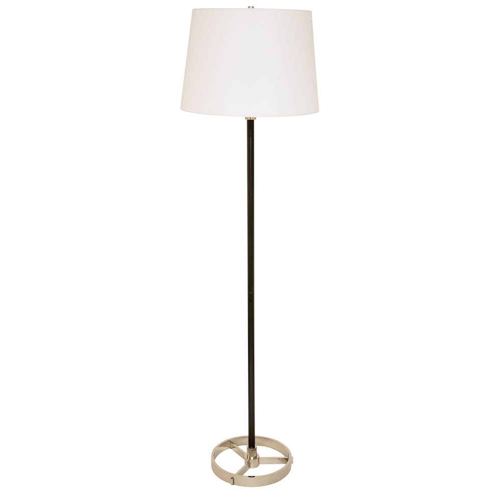House Of Troy 62'' Morgan Floor Lamp in Black with Polished Nickel