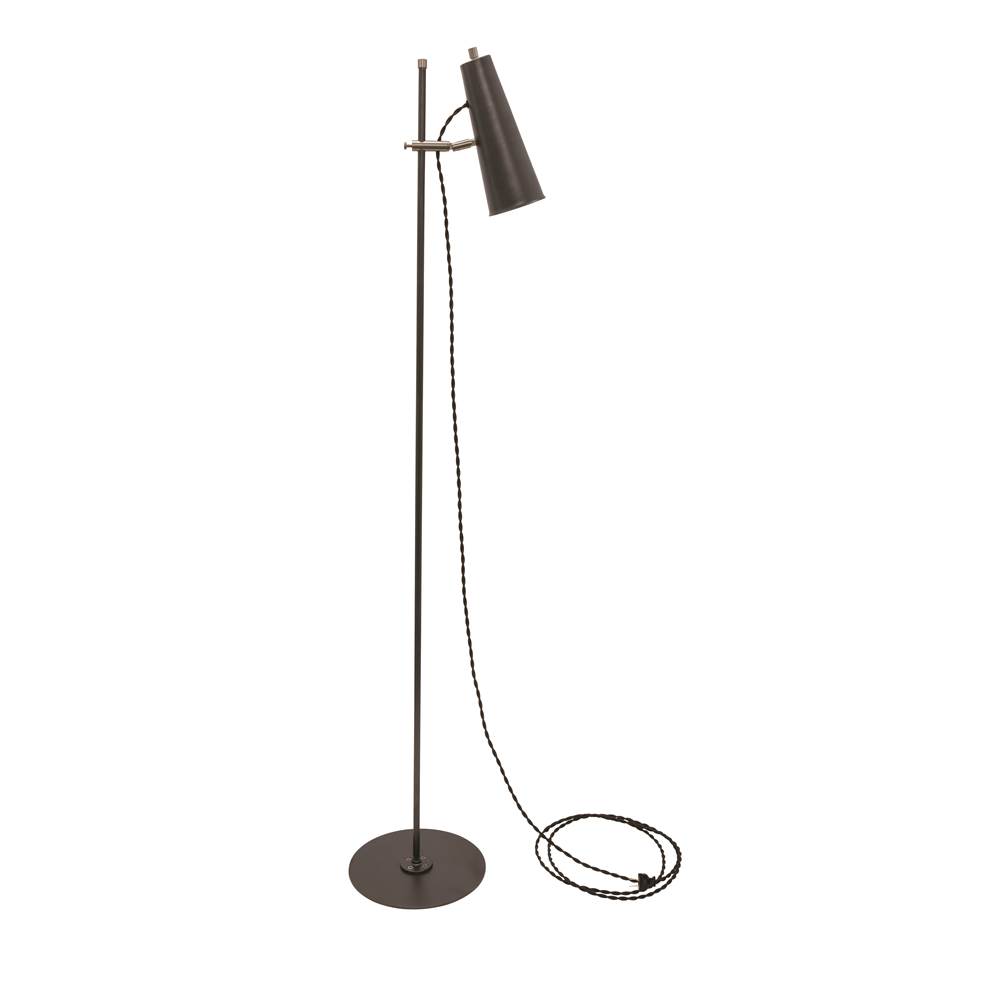 House Of Troy Norton Adjustable LED Floor Lamp in Granite with Satin Nickel Accents