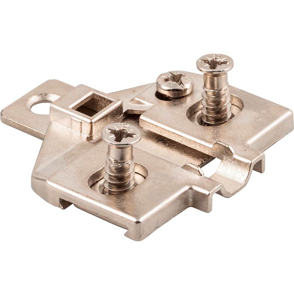 Hardware Resources Heavy Duty 0 mm Screw Adj 3 Hole Zinc Die Cast Plate with Euro Screws for 700, 725, 900 and 1750 Series Euro Hinges