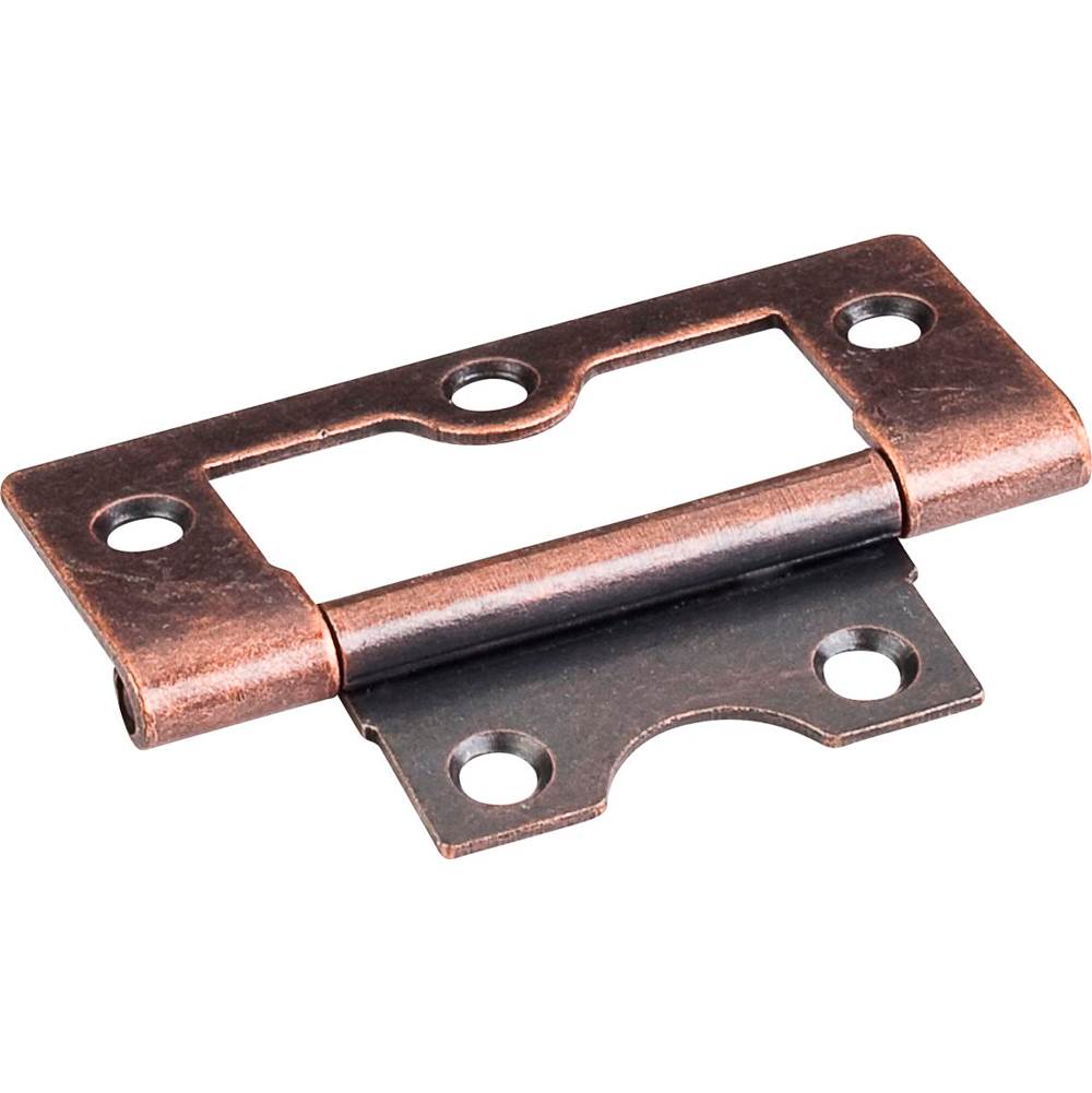Hardware Resources 2-1/2'' Antique Copper Fixed Pin Flat Back Non-mortise Hinge