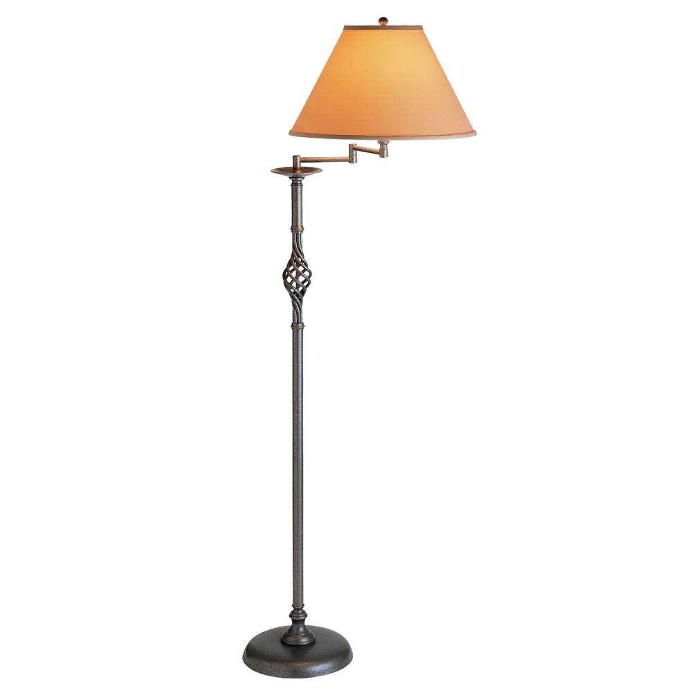 Hubbardton Forge Twist Basket Swing Arm Floor Lamp, 242160-SKT-85-SJ1655