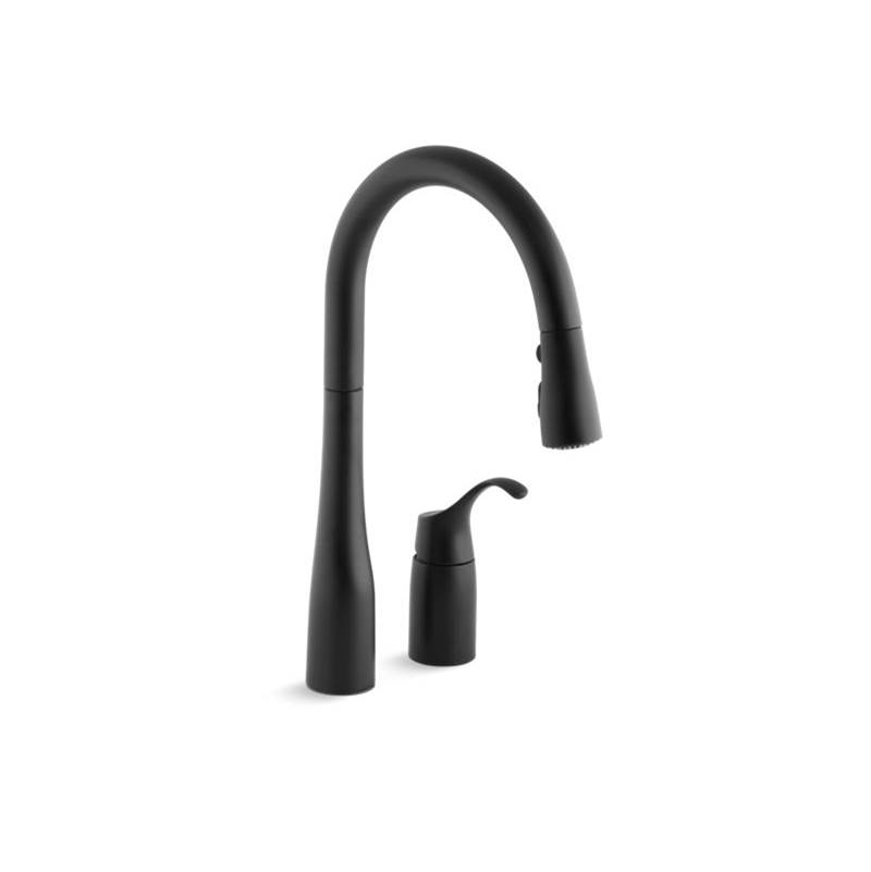 Kohler Simplice® Pull-down kitchen sink faucet with three-function sprayhead