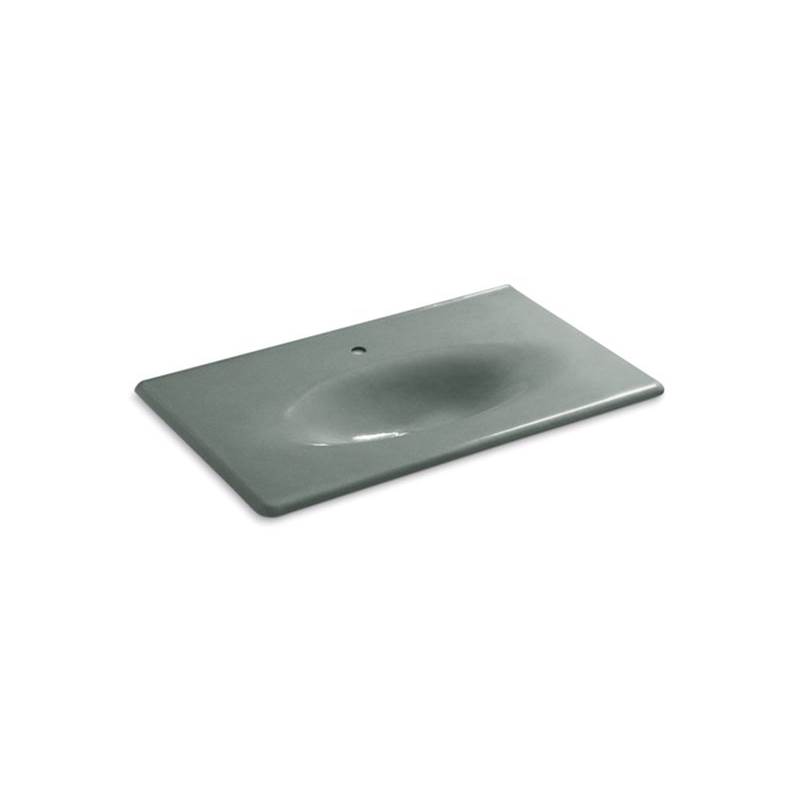 Kohler Iron/Impressions® 37'' vanity-top bathroom sink with single faucet hole