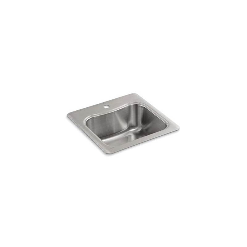 Kohler Staccato™ 20'' x 20'' x 8-5/16'' top-mount single-bowl bar sink with single faucet hole