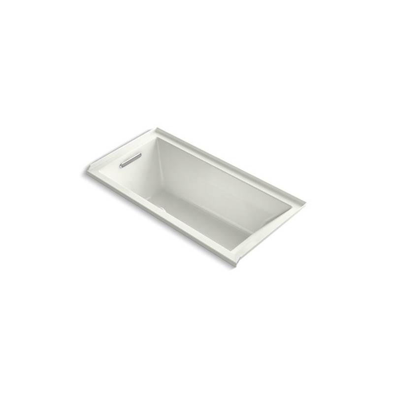 Kohler Underscore® Rectangle 60'' x 30'' alcove bath with Bask® heated surface, integral flange and left-hand drain