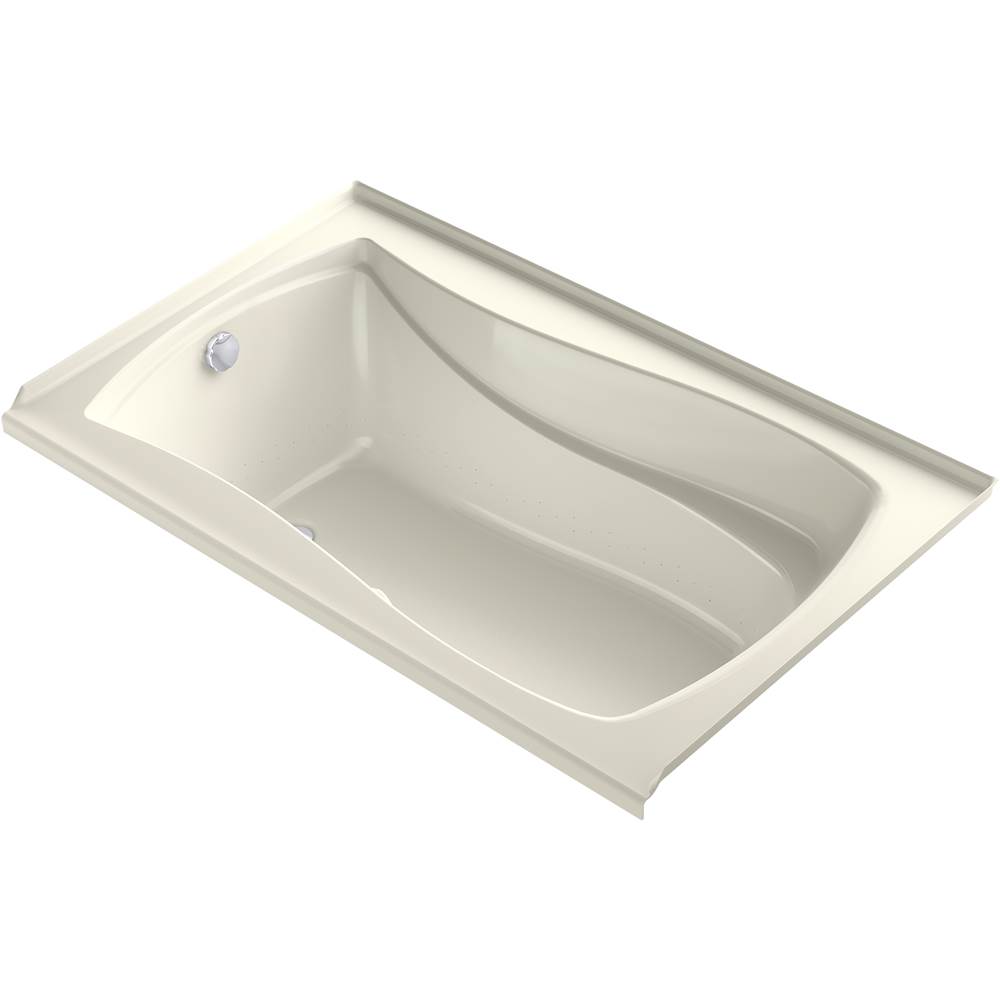 Kohler Mariposa® 60'' x 36'' integral flange Heated BubbleMassage™ air bath with Bask® heated surface and left-hand drain