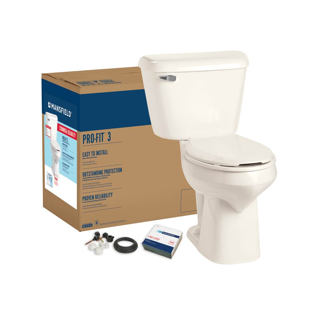 Mansfield Plumbing Pro-Fit 3 1.6 Elongated SmartHeight Complete Toilet Kit
