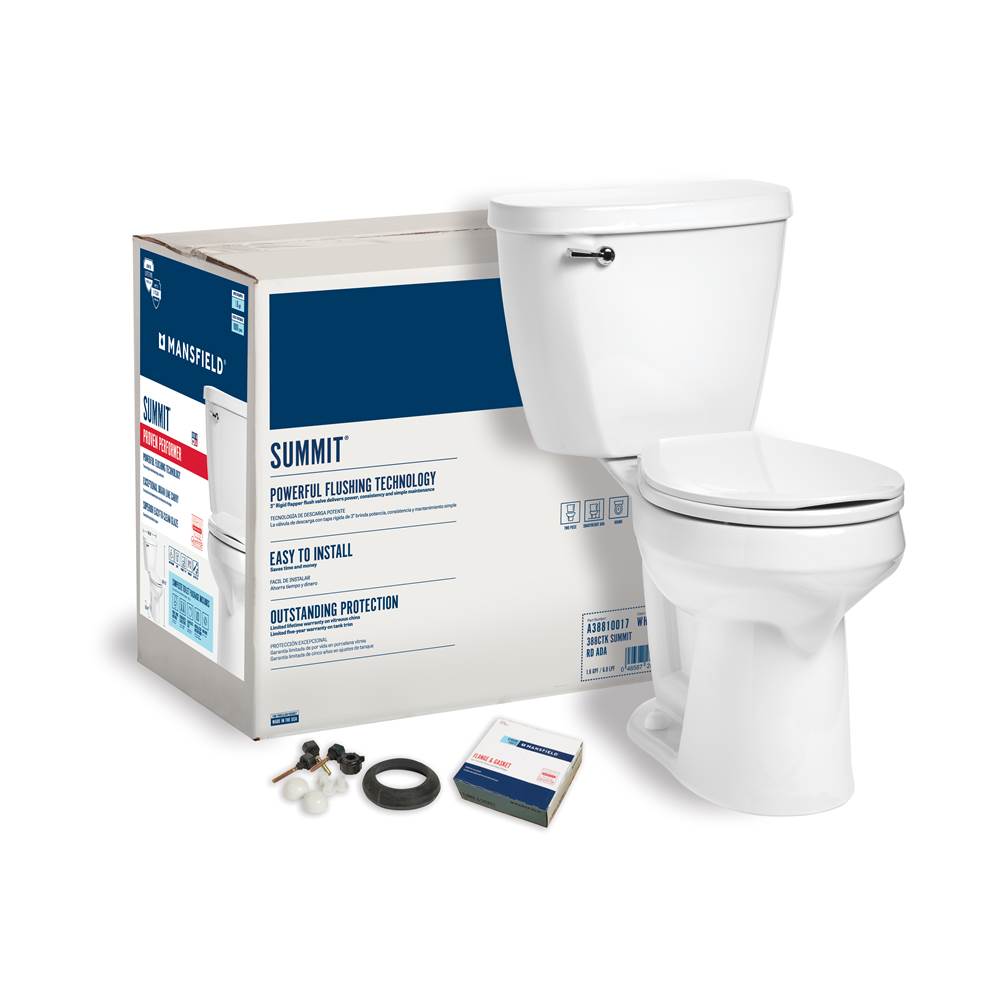 Mansfield Plumbing Summit 1.28 Round SmartHeight Complete Toilet Kit