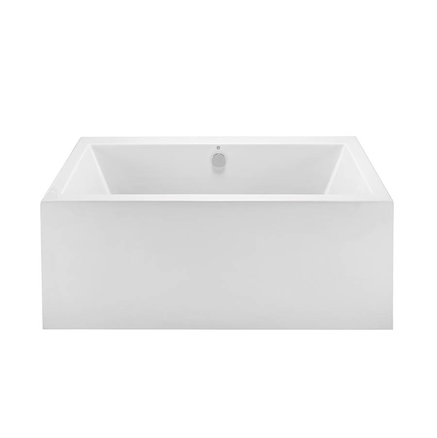 MTI Baths Kahlo 1A Acrylic Cxl Sculpted 1 Side Faucet Deck Air Bath Elite - White (60X36.25)
