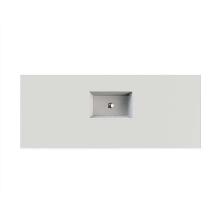 MTI Baths Petra 9 Sculpturestone Counter Sink Single Bowl Up To 56''- Gloss White