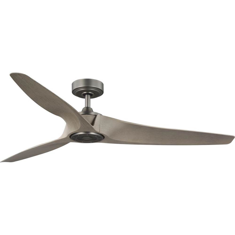 Progress Lighting Manvel Collection 60-Inch Three-Blade DC Motor Transitional Ceiling Fan Antique Wood