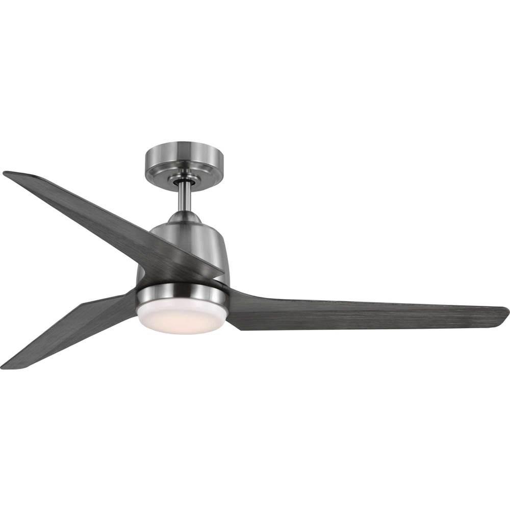 Progress Lighting Upshur Collection 52 in. Brushed Nickel Transitional Ceiling Fan with LED Light Kit