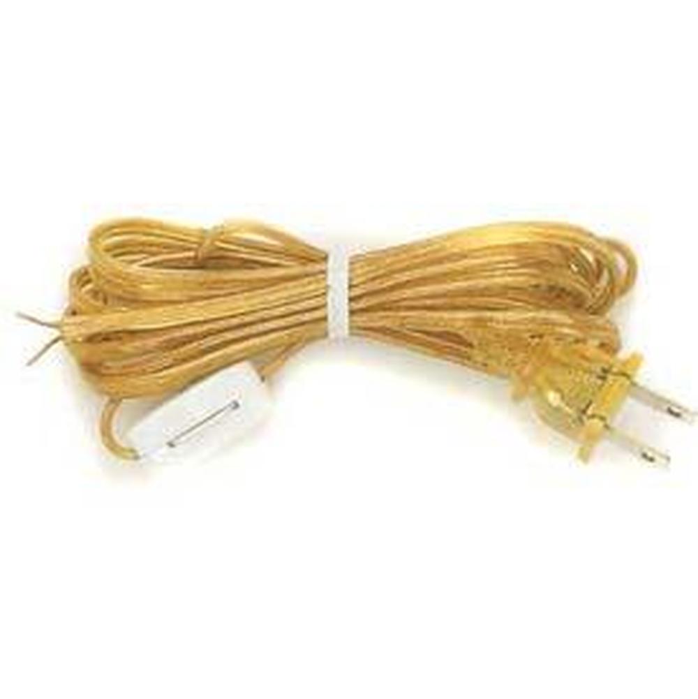 Satco 8 ft Brown Cord Set W Switch Spt