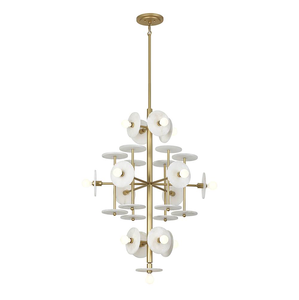 Savoy House Amani 15-Light Chandelier in Royal Gold