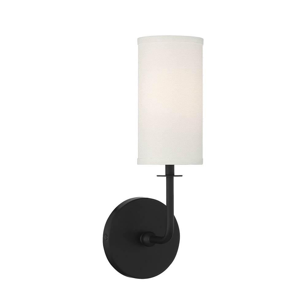 Savoy House Powell 1-Light Wall Sconce in Matte Black
