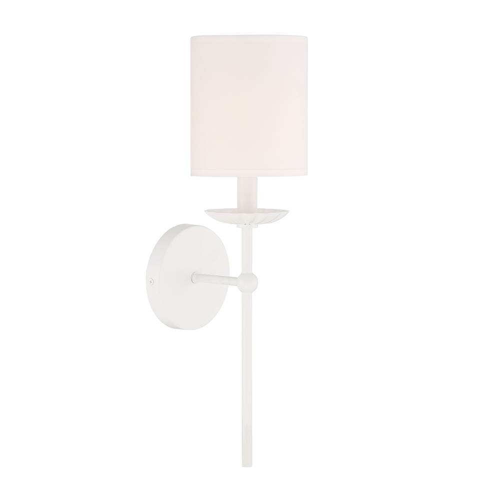 Savoy House 1-Light Wall Sconce in White