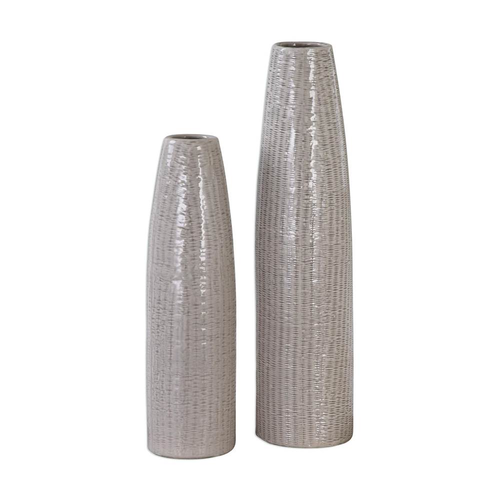 Uttermost Uttermost Sara Textured Ceramic Vases S/2
