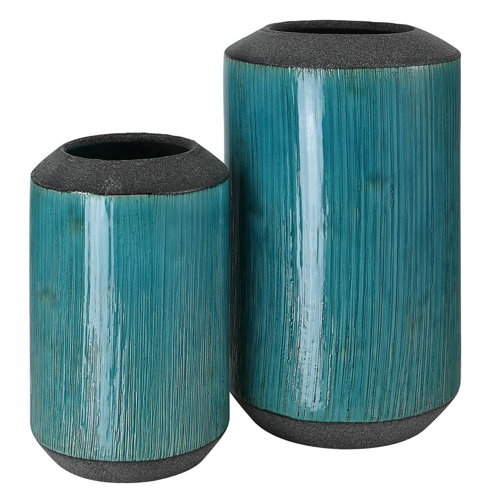 Uttermost Uttermost Maui Aqua Blue Vases, S/2