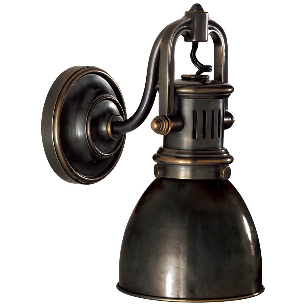 Visual Comfort Signature Collection Yoke Suspended Sconce in Bronze with Bronze Shade