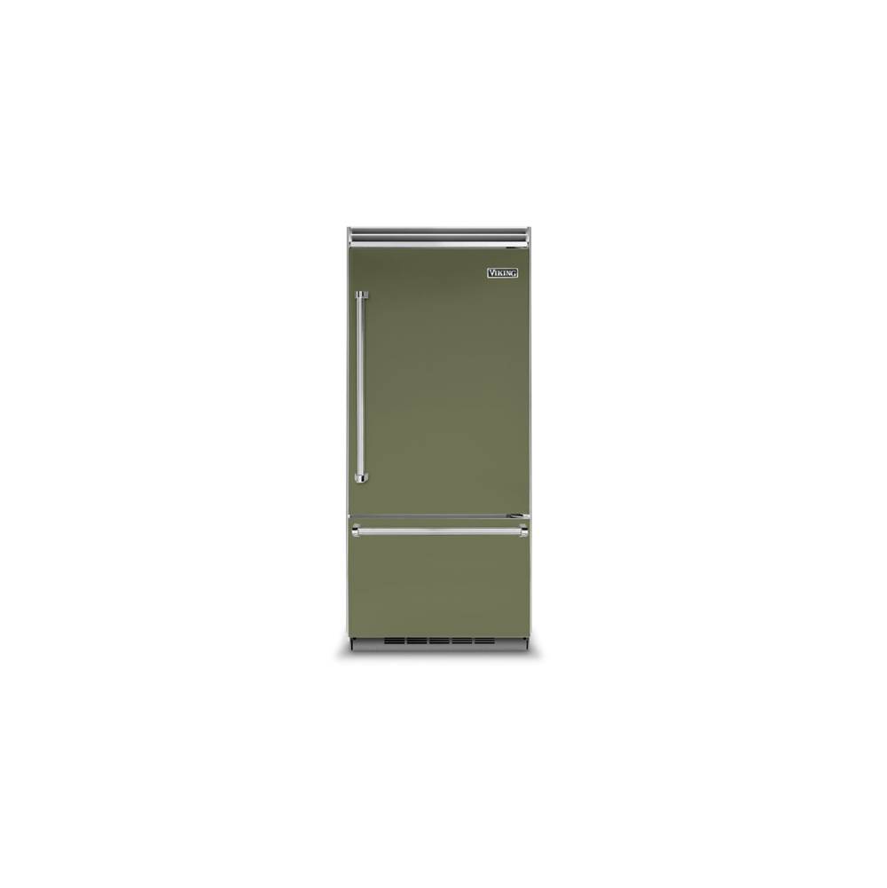 Viking 36''W. Bi Bottom-Mount Refrigerator/Freezer (Rh)-Cypress Green