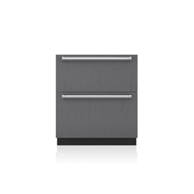 Subzero 30'' Designer Refrigerator/Freezer Drawers with Ice Maker - Panel Ready